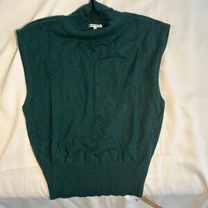 Reformation Arco Cashmere Sleeveless Turtleneck Sweater - Sycamore - Large